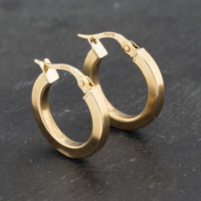 Pre-Owned Yellow Gold 17.3mm Plain Hoop Earrings 41173232