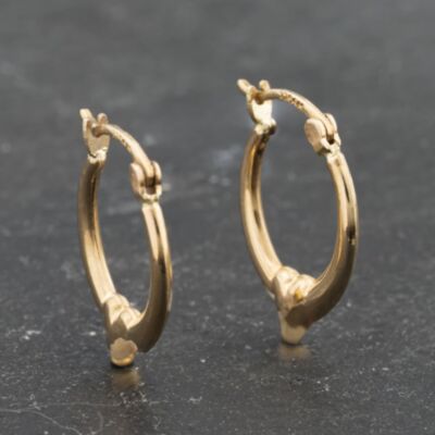 Pre-Owned Yellow Gold 19mm Heart Creole Earrings 41173357