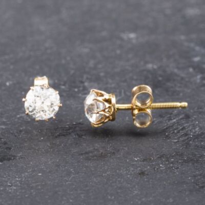Pre-Owned Yellow Gold 6mm 1.55ct Diamond Stud Earrings 41173563