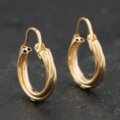 Pre-Owned Yellow Gold 20mm Twist Hoop Earrings 41174069