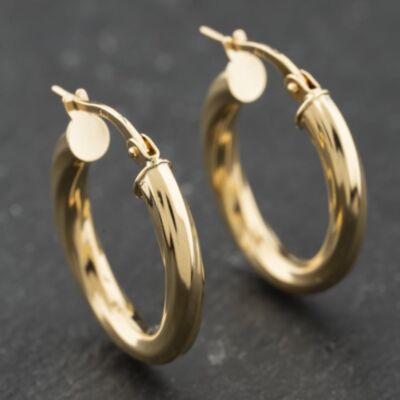 Pre-Owned Yellow Gold 23mm Twisted Creole Earrings 41174168