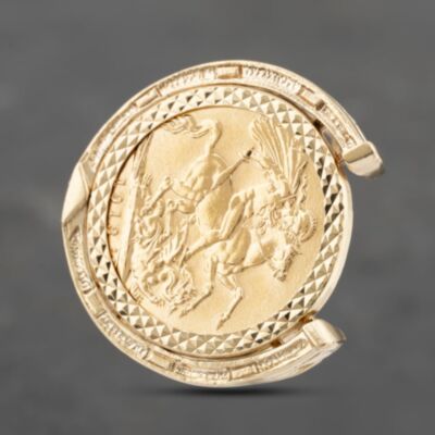 Pre-Owned 9ct Yellow Gold 1913 George V Full Sovereign Coin Ring 41201210BND
