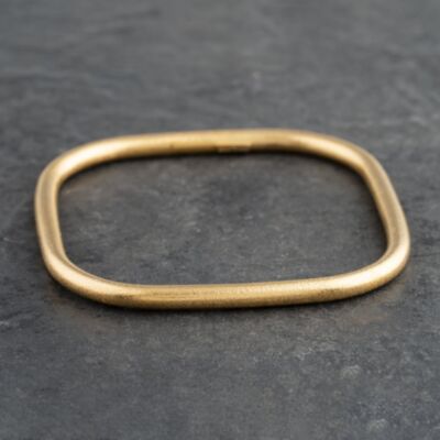 Pre-Owned 22ct Yellow Gold Matt Textured Standard Simple Bangle 41211209