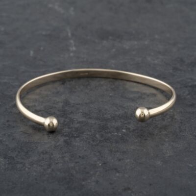 Pre-Owned 9ct Yellow Gold Solid Standard Torque Bangle 41211311