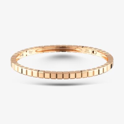 Pre-Owned 18ct Rose Gold Chopard Ice Cube Medium Hinged Bangle 41211313
