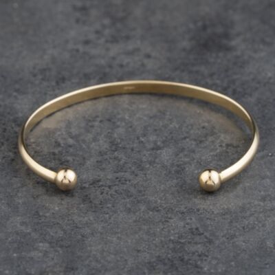 Pre-Owned 9ct Yellow Gold Plain Polished Small Torque Bangle 41211428