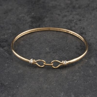 Pre-Owned 9ct Yellow Gold Torque Bangle 41211449