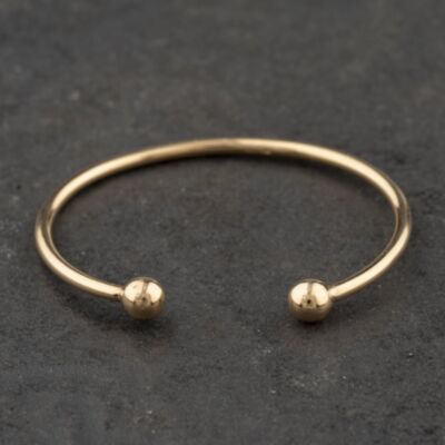 Pre-Owned 9ct Yellow Gold Plain Small Torque Bangle 41211457