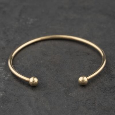 Pre-Owned 9ct Yellow Gold Plain Torque Bangle 41211458