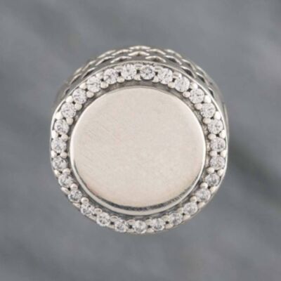 Pre-Owned Pandora Sterling Silver Moments Cubic Zirconia Bead Charm 41221006