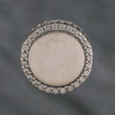 Pre-Owned Pandora Sterling Silver Moments Cubic Zirconia Bead Charm 41221008