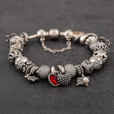 Pre-Owned Silver Pandora Assorted 8 Inch Charm Bracelet 41221192