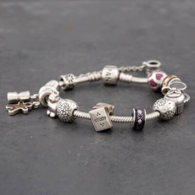 Pre-Owned Pandora Silver 7 Inch Charm Bracelet 41221316