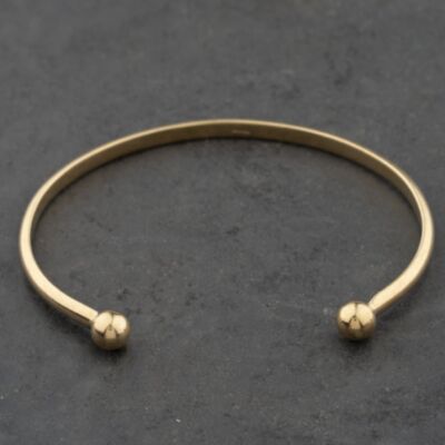 Pre-Owned 9ct Yellow Gold Plain Small Torque Bangle 41240011