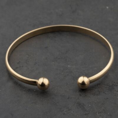 Pre-Owned 9ct Yellow Gold Plain Medium Torque Bangle 41240013