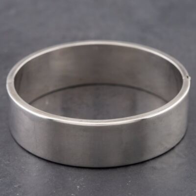Pre-Owned Silver Matte Finish 22cm Hinged Bangle 41251299