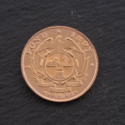Pre-Owned 22ct Yellow Gold 1897 South African Pond Coin 41271046