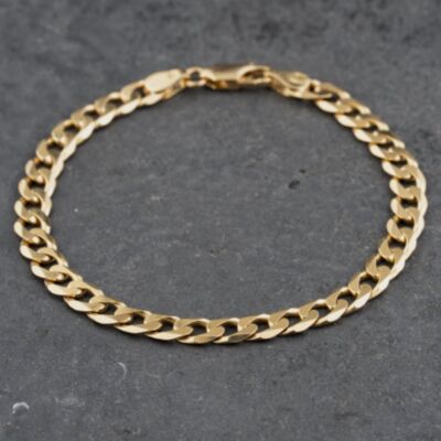 Pre-Owned 9ct Yellow Gold 7.5 Inch Curb Chain Bracelet 41281601