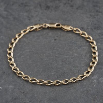 Pre-Owned 9ct Yellow Gold 7.5 Inch Curb Chain Bracelet 41281603