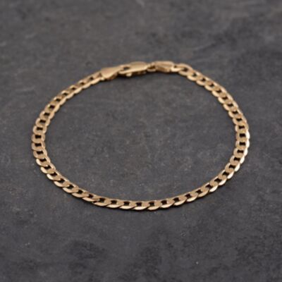 Pre-Owned 9ct Yellow Gold 7.5 Inch Curb Chain Bracelet 41281667