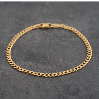 Pre-Owned 9ct Yellow Gold 7 Inch Curb Chain Bracelet 41281733