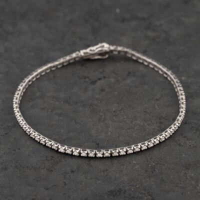 Pre-Owned 18ct White Gold 1.40ct Diamond 7.5 Inch Tennis Bracelet 41281788