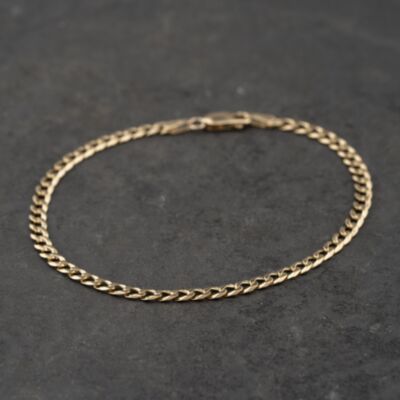 Pre-Owned 9ct Yellow Gold 8 Inch Curb Chain Bracelet 41281838