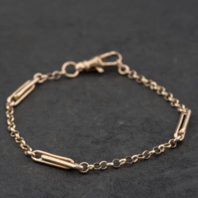 Pre-Owned Vintage Rose Gold 7.5 Inch Fancy Chain Bracelet 41281873
