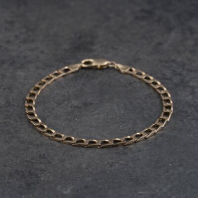 Pre-Owned 9ct Yellow Gold 7.5 Inch Curb Chain Bracelet 41281877