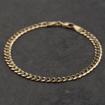 Pre-Owned 9ct Yellow Gold 7.5 Inch Curb Chain Bracelet 41281888