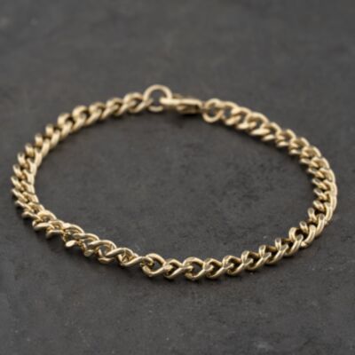 Pre-Owned 9ct Yellow Gold 7.5 Inch Curb Chain Bracelet 41281890