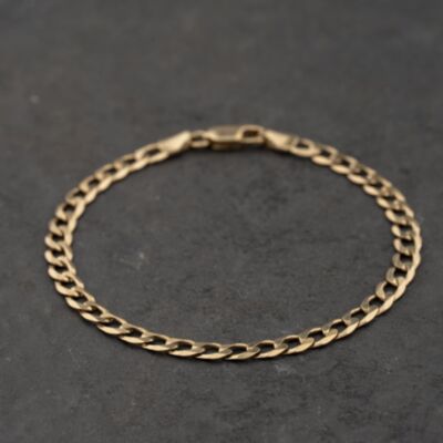 Pre-Owned 9ct Yellow Gold 7 Inch Curb Chain Bracelet 41281892