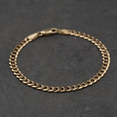 Pre-Owned 9ct Yellow Gold 7.5 Inch Curb Chain Bracelet 41281933