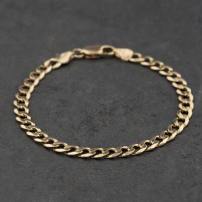 Pre-Owned 9ct Yellow Gold 7.5 Inch Curb Chain Bracelet 41281935