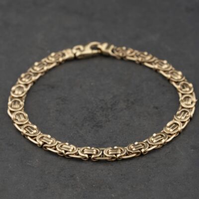 Pre-Owned 9ct Yellow Gold 7.5 Inch Byzantine Chain Bracelet 41281941