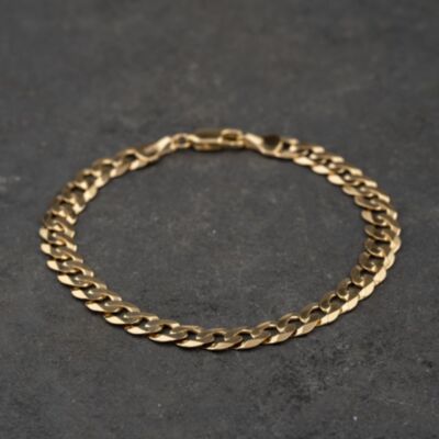 Pre-Owned 9ct Yellow Gold 7.5 Inch Curb Chain Bracelet 41281968