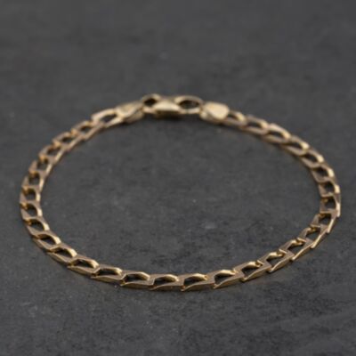 Pre-Owned 9ct Yellow Gold 7.5 Inch Curb Chain Bracelet 41281998