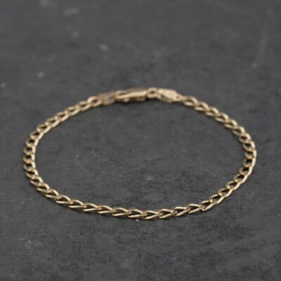 Pre-Owned 9ct Yellow Gold 7 Inch Curb Chain Bracelet 41282002