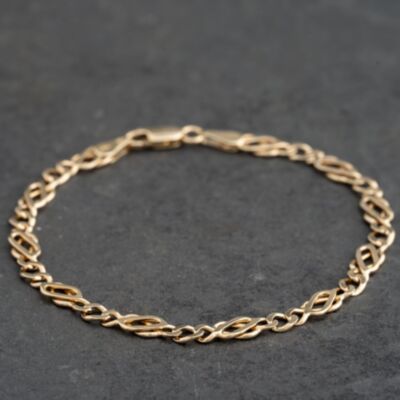 Pre-Owned 9ct Yellow Gold 7.5 Inch Celtic Chain Bracelet 41282021