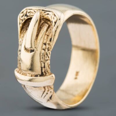 Pre-Owned 9ct Yellow Gold Large Buckle Ring 41341497
