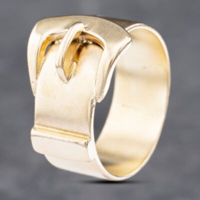 Pre-Owned 9ct Yellow Gold Heavy Plain Buckle Ring 41341765