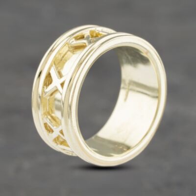 Pre-Owned 14ct Yellow Gold Atlas Band Ring 41341859