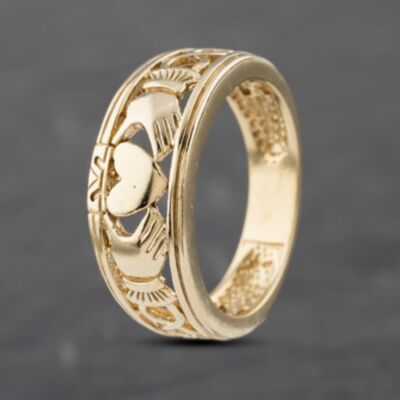 Pre-Owned 9ct Yellow Gold Claddagh Ring 41341900