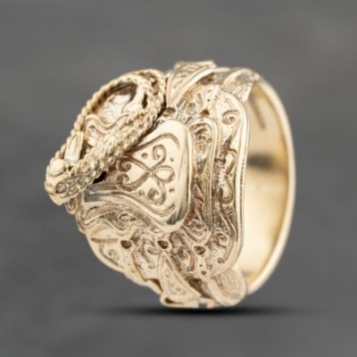 Pre-Owned 9ct Yellow Gold Heavy Saddle Ring 41342129