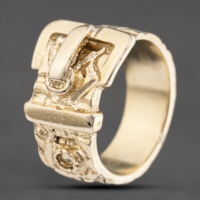 Pre-Owned 9ct Yellow Gold Buckle Ring 41342190