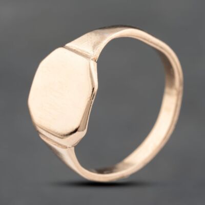 Pre-Owned Rose Gold Hexagon Signet Ring 41342220