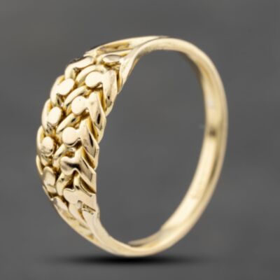 Pre-Owned Vintage Yellow Gold Two Row Keeper Ring 41342227
