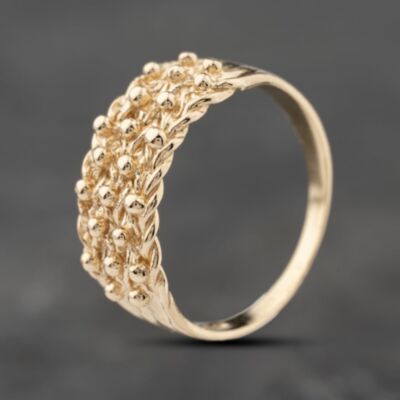 Pre-Owned 9ct Yellow Gold 4 Row Keeper Ring 41342247