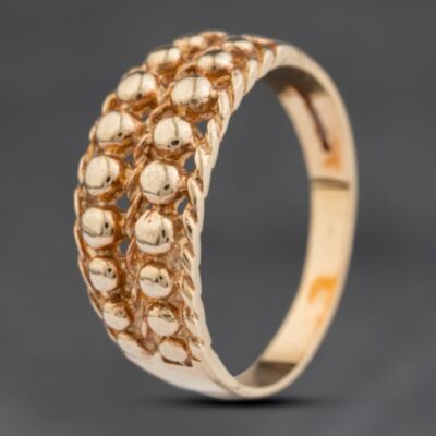 Pre-Owned 9ct Yellow Gold 2 Row Keeper Ring 41342277