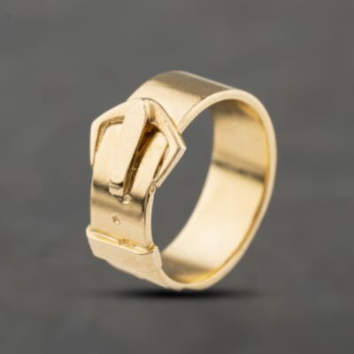 Pre-Owned 9ct Yellow Gold Plain Buckle Ring 41342462